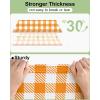 imageSmiry Disposable Table Cloth 12 Pack 84 Inch Round Waterproof Plastic Tablecloth Decorative Rectangle Table Covers for Party Birthday Picnic WhiteOrange