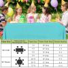 imageSmiry Disposable Table Cloth 12 Pack 84 Inch Round Waterproof Plastic Tablecloth Decorative Rectangle Table Covers for Party Birthday Picnic WhiteTeal