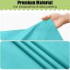 imageSmiry Disposable Table Cloth 12 Pack 84 Inch Round Waterproof Plastic Tablecloth Decorative Rectangle Table Covers for Party Birthday Picnic WhiteTeal