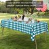 imageSmiry Disposable Table Cloth 12 Pack 84 Inch Round Waterproof Plastic Tablecloth Decorative Rectangle Table Covers for Party Birthday Picnic WhiteTurquoise and White