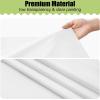 imageSmiry Disposable Table Cloth 12 Pack 84 Inch Round Waterproof Plastic Tablecloth Decorative Rectangle Table Covers for Party Birthday Picnic WhiteWhite