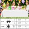 imageSmiry Disposable Table Cloth 12 Pack 84 Inch Round Waterproof Plastic Tablecloth Decorative Rectangle Table Covers for Party Birthday Picnic WhiteWhite