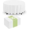 imageSmiry Disposable Table Cloth 12 Pack 84 Inch Round Waterproof Plastic Tablecloth Decorative Rectangle Table Covers for Party Birthday Picnic WhiteWhite