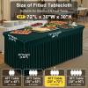 imageSmiry Spandex Tablecloth 6 Pack Elastic Fitted Stretch Tablecloth for 6FT Rectangle Tables Waterproof Washable Table Cover Skirt for Wedding Banquet ampamp Parties Black 72Lx30Wx30H InchHunter Green