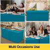 imageSmiry Spandex Tablecloth 6 Pack Elastic Fitted Stretch Tablecloth for 6FT Rectangle Tables Waterproof Washable Table Cover Skirt for Wedding Banquet ampamp Parties Black 72Lx30Wx30H InchTurquoise
