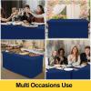 imageSmiry Spandex Tablecloth 6 Pack Elastic Fitted Stretch Tablecloth for 6FT Rectangle Tables Waterproof Washable Table Cover Skirt for Wedding Banquet ampamp Parties Black 72Lx30Wx30H InchNavy