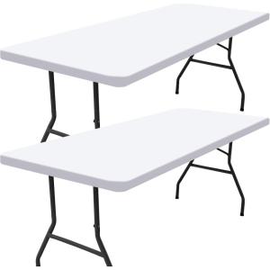 imageSmiry 2 Pack Rectangle Picnic Table Cloth Waterproof Elastic Fitted Tablecloths Washable Polyester Rectangular Patio Table Cover for Camping Indoor and Outdoor Black 30quotx72quotWhite