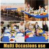 imageSmiry 4 Pack Rectangle Picnic Table Cloth Waterproof Elastic Fitted Tablecloths Washable Polyester Rectangular Patio Table Cover for Camping Indoor and Outdoor Black 30quotx72quotBlue