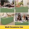 imageSmiry Spandex Tablecloth Elastic Fitted Stretch Tablecloth for 6FT Rectangle Tables Waterproof Washable Table Cover Skirt for Outdoor Wedding Banquet ampamp Parties White 72Lx30Wx30H InchSage Green