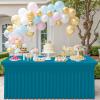 imageSmiry Spandex Tablecloth Elastic Fitted Stretch Tablecloth for 6FT Rectangle Tables Waterproof Washable Table Cover Skirt for Outdoor Wedding Banquet ampamp Parties White 72Lx30Wx30H InchTurquoise