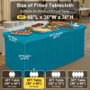 imageSmiry Spandex Tablecloth Elastic Fitted Stretch Tablecloth for 6FT Rectangle Tables Waterproof Washable Table Cover Skirt for Outdoor Wedding Banquet ampamp Parties White 72Lx30Wx30H InchTurquoise