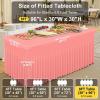 imageSmiry Spandex Tablecloth Elastic Fitted Stretch Tablecloth for 6FT Rectangle Tables Waterproof Washable Table Cover Skirt for Outdoor Wedding Banquet ampamp Parties White 72Lx30Wx30H InchCoral Red