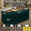 imageSmiry Spandex Tablecloth Elastic Fitted Stretch Tablecloth for 6FT Rectangle Tables Waterproof Washable Table Cover Skirt for Outdoor Wedding Banquet ampamp Parties White 72Lx30Wx30H InchHunter Green