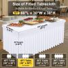 imageSmiry Spandex Tablecloth Elastic Fitted Stretch Tablecloth for 6FT Rectangle Tables Waterproof Washable Table Cover Skirt for Outdoor Wedding Banquet ampamp Parties White 72Lx30Wx30H InchWhite