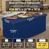 imageSmiry Spandex Tablecloth Elastic Fitted Stretch Tablecloth for 6FT Rectangle Tables Waterproof Washable Table Cover Skirt for Outdoor Wedding Banquet ampamp Parties White 72Lx30Wx30H InchNavy