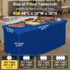 imageSmiry Spandex Tablecloth Elastic Fitted Stretch Tablecloth for 6FT Rectangle Tables Waterproof Washable Table Cover Skirt for Outdoor Wedding Banquet ampamp Parties White 72Lx30Wx30H InchBlue
