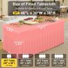 imageSmiry Spandex Tablecloth Elastic Fitted Stretch Tablecloth for 6FT Rectangle Tables Waterproof Washable Table Cover Skirt for Outdoor Wedding Banquet ampamp Parties White 72Lx30Wx30H InchCoral Red