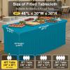 imageSmiry Spandex Tablecloth Elastic Fitted Stretch Tablecloth for 6FT Rectangle Tables Waterproof Washable Table Cover Skirt for Outdoor Wedding Banquet ampamp Parties White 72Lx30Wx30H InchTurquoise
