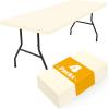 imageSmiry 4 Pack Rectangle Picnic Table Cloth Waterproof Elastic Fitted Tablecloths Washable Polyester Rectangular Patio Table Cover for Camping Indoor and Outdoor Black 30quotx72quotBeige