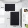 imageSmiry Bathroom Mats and UShaped Toilet Rug Set Machine Wash Dry Non Slip Absorbent Shaggy Bath Rug for Bath Room Shower and Tub 30quot x 20quot16quot x 24quot U Shaped 20quot x 24quot Black