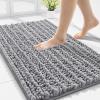 imageSmiry Bathroom Rugs 30x2044X24 Extra Soft Absorbent Shaggy Chenille Bath Mats Machine Washable Dry Quickly NonSlip Plush for Tub Shower and Floor Home Decor Accessories Grey