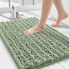 imageSmiry Bathroom Rugs Mat Set 2 Piece 24X16UShaped 24x20 Extra Soft Absorbent Non Slip Rubber Backing Machine Washable Quick Dry Chenille Bath Rug Set for Tub Shower and FloorSage Green