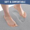 imageSmiry Memory Foam Bath Mat Rug 32x20 Extra Soft Absorbent Bathroom Rugs Quick Dry Non Slip Machine Washable Bath Carpet for Bathroom Floor Tub Shower and Home Decor Accessories GreyGrey