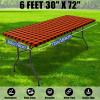 imageSmiry Picnic Table Cloth 2 Pack Waterproof Elastic Fitted Tablecloths for 6FT Rectangle Tables Washable Polyester Buffalo Plaid Tablecloth for Camping Dining ampamp Outdoor Black ampamp White 30quot x 72quotBlack and Orange