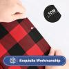 imageSmiry Picnic Table Cloth 2 Pack Waterproof Elastic Fitted Tablecloths for 6FT Rectangle Tables Washable Polyester Buffalo Plaid Tablecloth for Camping Dining ampamp Outdoor Black ampamp White 30quot x 72quotBlack and Red