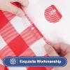 imageSmiry Picnic Table Cloth 2 Pack Waterproof Elastic Fitted Tablecloths for 6FT Rectangle Tables Washable Polyester Buffalo Plaid Tablecloth for Camping Dining ampamp Outdoor Black ampamp White 30quot x 72quotRed and White