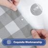 imageSmiry Picnic Table Cloth 2 Pack Waterproof Elastic Fitted Tablecloths for 6FT Rectangle Tables Washable Polyester Buffalo Plaid Tablecloth for Camping Dining ampamp Outdoor Black ampamp White 30quot x 72quotGrey and White