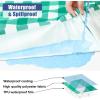 imageSmiry Picnic Table Cloth 2 Pack Waterproof Elastic Fitted Tablecloths for 6FT Rectangle Tables Washable Polyester Buffalo Plaid Tablecloth for Camping Dining ampamp Outdoor Black ampamp White 30quot x 72quotGreen and White