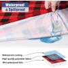 imageSmiry Picnic Table Cover with Bench Covers Waterproof Elastic Fitted Tablecloths for 6 Foot Rectangle Tables Washable Buffalo Plaid Tablecloth for Camping Outdoor Black ampamp White 30quotx72quotBlack and Red