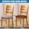 imageSmiry Velvet Seat Covers for Dining Room Chair Set of 4 Stretch Fit Removable Washable Chair Seat Cushion Protector Slipcovers with Ties TealCamel