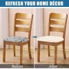 imageSmiry Velvet Seat Covers for Dining Room Chair Set of 4 Stretch Fit Removable Washable Chair Seat Cushion Protector Slipcovers with Ties TealCream