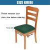 imageSmiry Velvet Seat Covers for Dining Room Chair Set of 4 Stretch Fit Removable Washable Chair Seat Cushion Protector Slipcovers with Ties TealDark Green