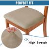 imageSmiry Velvet Seat Covers for Dining Room Chair Set of 4 Stretch Fit Removable Washable Chair Seat Cushion Protector Slipcovers with Ties TealKhaki