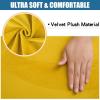 imageSmiry Velvet Seat Covers for Dining Room Chair Set of 4 Stretch Fit Removable Washable Chair Seat Cushion Protector Slipcovers with Ties TealMustard Yellow