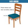 imageSmiry Velvet Seat Covers for Dining Room Chair Set of 4 Stretch Fit Removable Washable Chair Seat Cushion Protector Slipcovers with Ties TealTeal