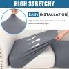 imageSmiry Waterproof Couch Cushion Covers Stretch Washable Sofa Cushion Cover Soft Sofa Slipcover Elastic NonSlip Furniture Protector for Pets Kid Medium MochaDark Grey