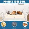 imageSmiry Waterproof Couch Cushion Covers Stretch Washable Sofa Cushion Cover Soft Sofa Slipcover Elastic NonSlip Furniture Protector for Pets Kid Medium MochaBeige