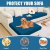 imageSmiry Waterproof Couch Cushion Covers Stretch Washable Sofa Cushion Cover Soft Sofa Slipcover Elastic NonSlip Furniture Protector for Pets Kid Medium MochaDeep Teal