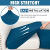 imageSmiry Waterproof Couch Cushion Covers Stretch Washable Sofa Cushion Cover Soft Sofa Slipcover Elastic NonSlip Furniture Protector for Pets Kid Medium MochaDeep Teal