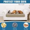 imageSmiry Waterproof Couch Cushion Covers Stretch Washable Sofa Cushion Cover Soft Sofa Slipcover Elastic NonSlip Furniture Protector for Pets Kid Medium MochaKhaki