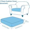 imageSmiry Waterproof Couch Cushion Covers Stretch Washable Sofa Cushion Cover Soft Sofa Slipcover Elastic NonSlip Furniture Protector for Pets Kid Medium MochaKhaki