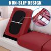 imageSmiry Waterproof Couch Cushion Covers Stretch Washable Sofa Cushion Cover Soft Sofa Slipcover Elastic NonSlip Furniture Protector for Pets Kid Medium MochaWine Red