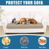 imageSmiry Waterproof Couch Cushion Covers Stretch Washable Sofa Cushion Cover Soft Sofa Slipcover Elastic NonSlip Furniture Protector for Pets Kid Medium MochaKhaki