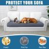 imageSmiry Waterproof Couch Cushion Covers Stretch Washable Sofa Cushion Cover Soft Sofa Slipcover Elastic NonSlip Furniture Protector for Pets Kid Medium MochaGrey