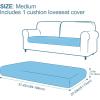 imageSmiry Waterproof Couch Cushion Covers Stretch Washable Sofa Cushion Cover Soft Sofa Slipcover Elastic NonSlip Furniture Protector for Pets Kid Medium MochaKhaki