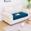 imageSmiry Waterproof Couch Cushion Covers Stretch Washable Sofa Cushion Cover Soft Sofa Slipcover Elastic NonSlip Furniture Protector for Pets Kid Medium MochaDeep Teal